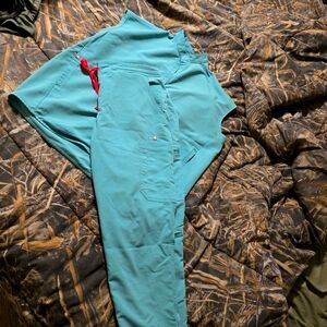 FIGS scrubs size SM top, LG bottom